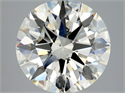 Natural Diamond 3.07 Carats, Round with Excellent Cut, K Color, SI1 Clarity and Certified by GIA