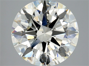 Picture of Natural Diamond 3.07 Carats, Round with Excellent Cut, K Color, SI1 Clarity and Certified by GIA