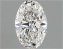 Natural Diamond 0.91 Carats, Oval with  Cut, F Color, SI1 Clarity and Certified by GIA