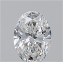 Natural Diamond 0.51 Carats, Oval with  Cut, F Color, VVS1 Clarity and Certified by GIA