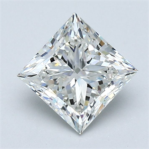 Picture of Natural Diamond 1.30 Carats, Princess with  Cut, I Color, VVS2 Clarity and Certified by GIA