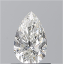 Diamante Natural 0.70 quilates, De pera , Color H, claridad SI1 y certificado GIA