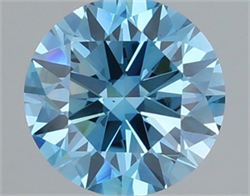 Picture of Lab Grown Diamond 1.66 Carats, Round with Ideal Cut, Fancy Vivid Blue Color, VS2 Clarity and Certified by IGI