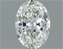 Natural Diamond 0.50 Carats, Oval with  Cut, I Color, VVS1 Clarity and Certified by IGI