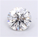 Lab Grown Diamond 1.08 Carats, Round with Ideal Cut, F Color, VVS2 Clarity and Certified by IGI