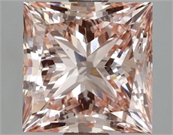 Picture of Lab Grown Diamond 3.05 Carats, Princess with  Cut, Fancy Intense Pink Color, VS2 Clarity and Certified by IGI