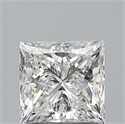 Natural Diamond 0.90 Carats, Princess with  Cut, G Color, VS2 Clarity and Certified by GIA