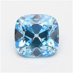 Picture of Lab Grown Diamond 4.00 Carats, CUSHION MODIFIED with  Cut, Fancy Vivid Blue Color, VVS2 Clarity and Certified by IGI