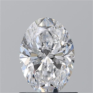 Picture of Natural Diamond 1.01 Carats, Oval with  Cut, D Color, SI1 Clarity and Certified by GIA
