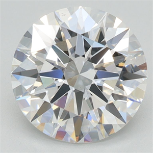 Picture of Lab Grown Diamond 3.90 Carats, Round with Excellent Cut, D Color, VS2 Clarity and Certified by GIA