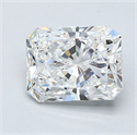 Diamante Natural 1.20 quilates, Radiante , Color F, claridad VVS2 y certificado GIA