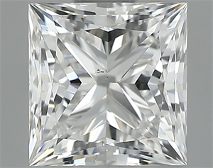 Picture of Natural Diamond 0.81 Carats, Princess with  Cut, F Color, VS2 Clarity and Certified by GIA