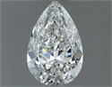Natural Diamond 0.69 Carats, Pear with  Cut, H Color, SI1 Clarity and Certified by GIA