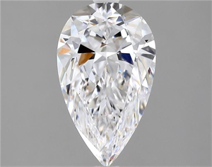 Picture of Natural Diamond 1.72 Carats, Pear with  Cut, D Color, VS2 Clarity and Certified by GIA