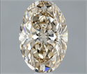 Natural Diamond 0.63 Carats, Oval with  Cut, N Color, SI1 Clarity and Certified by GIA