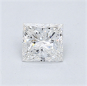 Natural Diamond 0.65 Carats, Princess with  Cut, E Color, SI1 Clarity and Certified by GIA