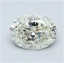 Natural Diamond 1.02 Carats, Oval with  Cut, L Color, SI2 Clarity and Certified by GIA
