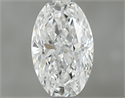 Natural Diamond 0.72 Carats, Oval with  Cut, E Color, VS2 Clarity and Certified by GIA