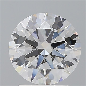 Picture of Lab Grown Diamond 2.06 Carats, Round with Ideal Cut, D Color, VVS2 Clarity and Certified by IGI