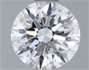 Natural Diamond 0.90 Carats, Round with Excellent Cut, F Color, SI2 Clarity and Certified by GIA