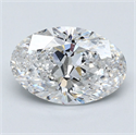Diamante Natural 3.01 quilates, Ovalado , Color E, claridad SI2 y certificado GIA