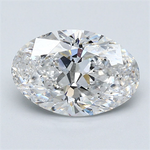 Foto Diamante Natural 3.01 quilates, Ovalado , Color E, claridad SI2 y certificado GIA de
