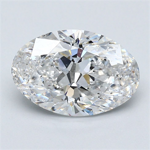 Foto Diamante Natural 3.01 quilates, Ovalado , Color E, claridad SI2 y certificado GIA de