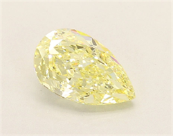 Picture of Lab Grown Diamond 1.85 Carats, Pear with  Cut, Fancy Intense Yellow Color, VVS2 Clarity and Certified by IGI