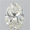 Natural Diamond 1.70 Carats, Oval with  Cut, J Color, SI2 Clarity and Certified by GIA