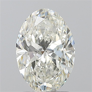 Picture of Natural Diamond 1.70 Carats, Oval with  Cut, J Color, SI2 Clarity and Certified by GIA