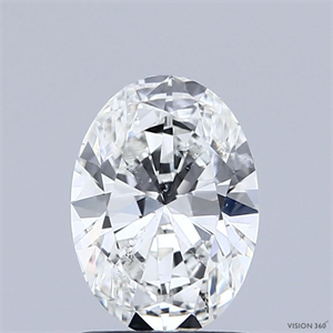 Picture of Natural Diamond 1.30 Carats, Oval with  Cut, H Color, SI2 Clarity and Certified by GIA