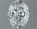 Natural Diamond 1.40 Carats, Oval with  Cut, F Color, SI2 Clarity and Certified by IGI