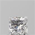 Diamante Natural 0.54 quilates, Princesa , Color E, claridad VVS2 y certificado GIA