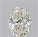 Natural Diamond 1.50 Carats, Oval with  Cut, K Color, SI1 Clarity and Certified by GIA