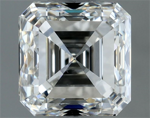 Picture of Natural Diamond 1.22 Carats, Asscher with  Cut, H Color, VVS2 Clarity and Certified by IGI