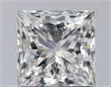 Natural Diamond 1.00 Carats, Princess with  Cut, H Color, VVS1 Clarity and Certified by GIA