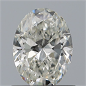Natural Diamond 0.70 Carats, Oval with  Cut, G Color, VVS2 Clarity and Certified by IGI