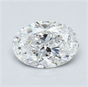 Natural Diamond 1.01 Carats, Oval with  Cut, D Color, SI1 Clarity and Certified by GIA