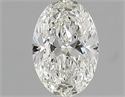 Natural Diamond 0.70 Carats, Oval with  Cut, J Color, SI1 Clarity and Certified by GIA