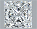 Natural Diamond 1.28 Carats, Princess with  Cut, F Color, VS1 Clarity and Certified by GIA
