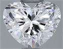 Natural Diamond 0.50 Carats, Heart with  Cut, F Color, SI1 Clarity and Certified by GIA