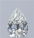 Natural Diamond 0.50 Carats, Pear with  Cut, H Color, VS2 Clarity and Certified by GIA
