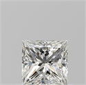 Diamante Natural 0.52 quilates, Princesa , Color H, claridad IF y certificado GIA