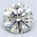 Natural Diamond 3.50 Carats, Round with Excellent Cut, K Color, SI2 Clarity and Certified by GIA