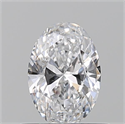 Natural Diamond 0.51 Carats, Oval with  Cut, D Color, SI1 Clarity and Certified by GIA