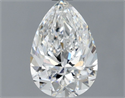 Natural Diamond 0.90 Carats, Pear with  Cut, E Color, SI1 Clarity and Certified by GIA