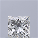 Natural Diamond 0.57 Carats, Princess with  Cut, G Color, VVS1 Clarity and Certified by GIA