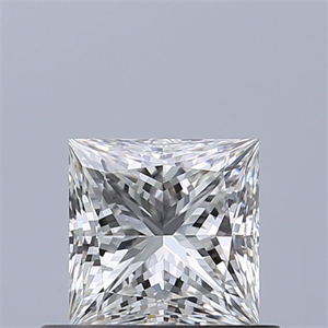 Picture of Natural Diamond 0.57 Carats, Princess with  Cut, G Color, VVS1 Clarity and Certified by GIA