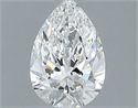Natural Diamond 0.51 Carats, Pear with  Cut, D Color, VVS2 Clarity and Certified by GIA