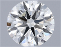 Natural Diamond 0.53 Carats, Round with Excellent Cut, H Color, VVS2 Clarity and Certified by IGI